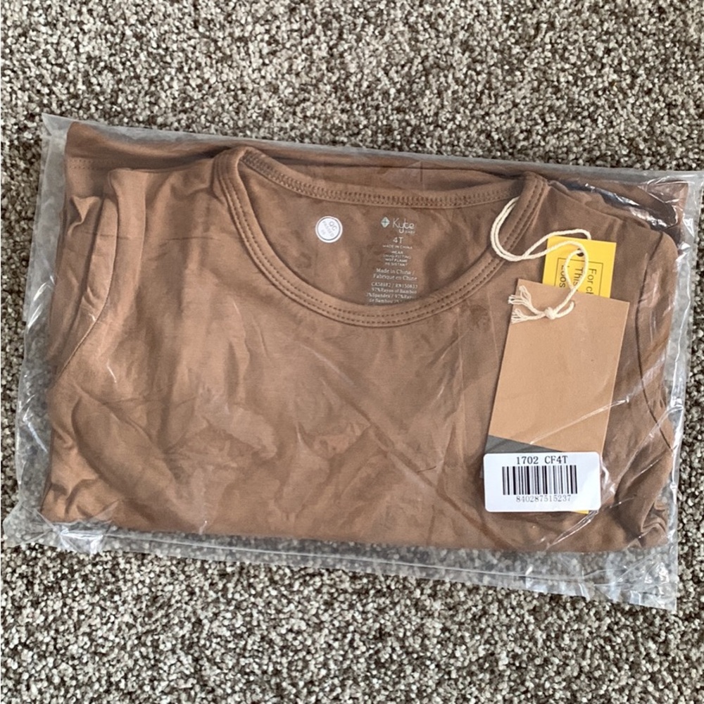 NEW with tags Kyte baby 4T toddler two piece pajamas in coffee